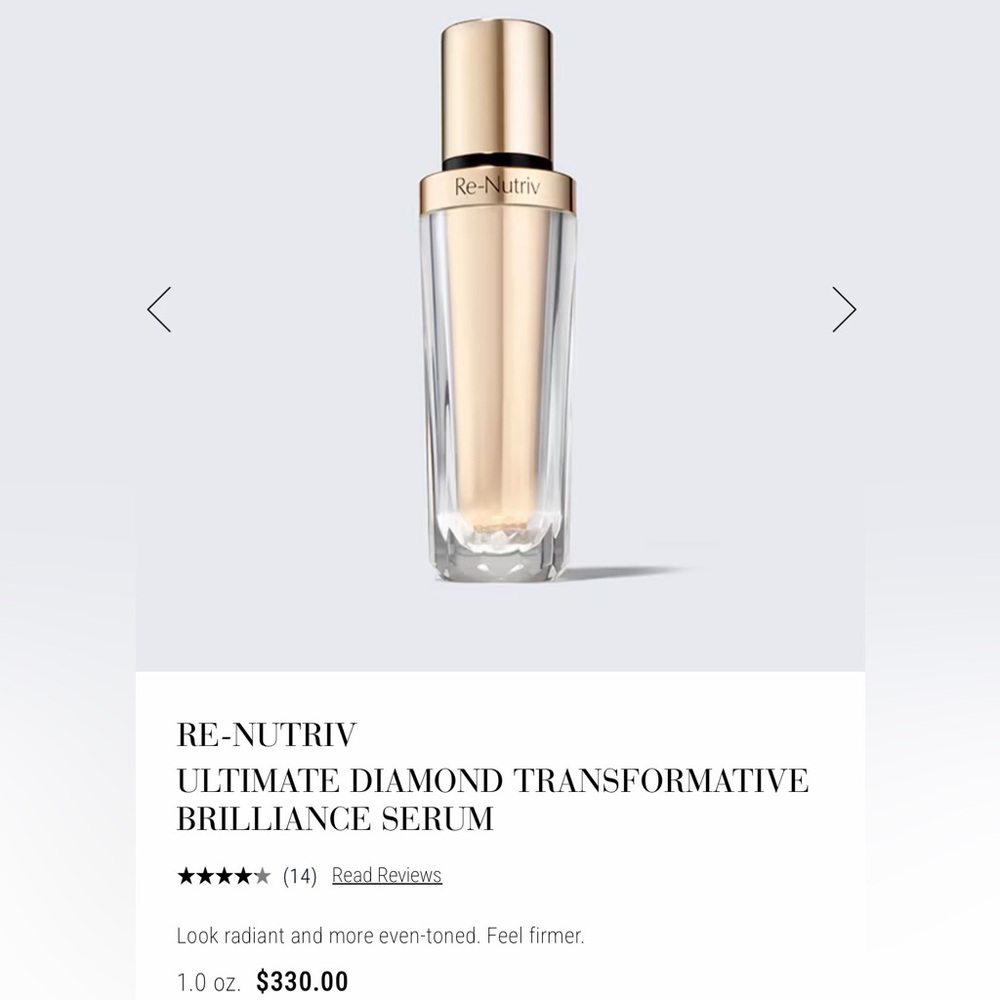 NWT Estée Lauder Re-Nutriv Ultimate Diamond Transformative Brilliance Serum